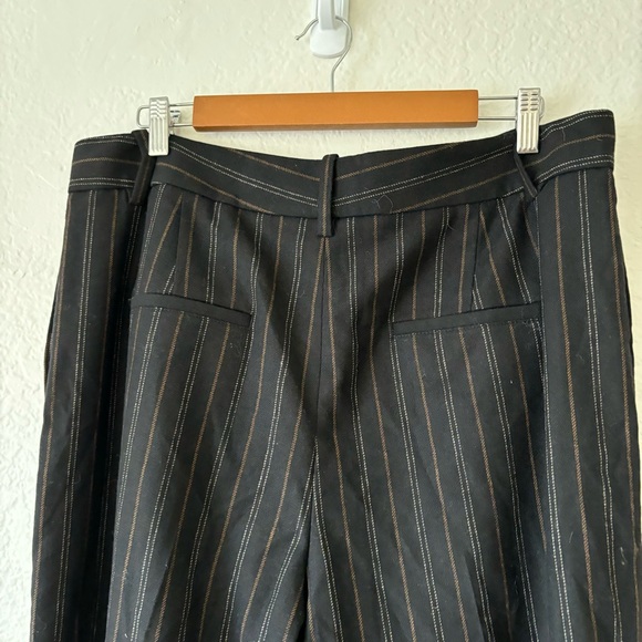 Vince High Rise Wide Leg Striped Trouser Pants Size 14 - Picture 6 of 9